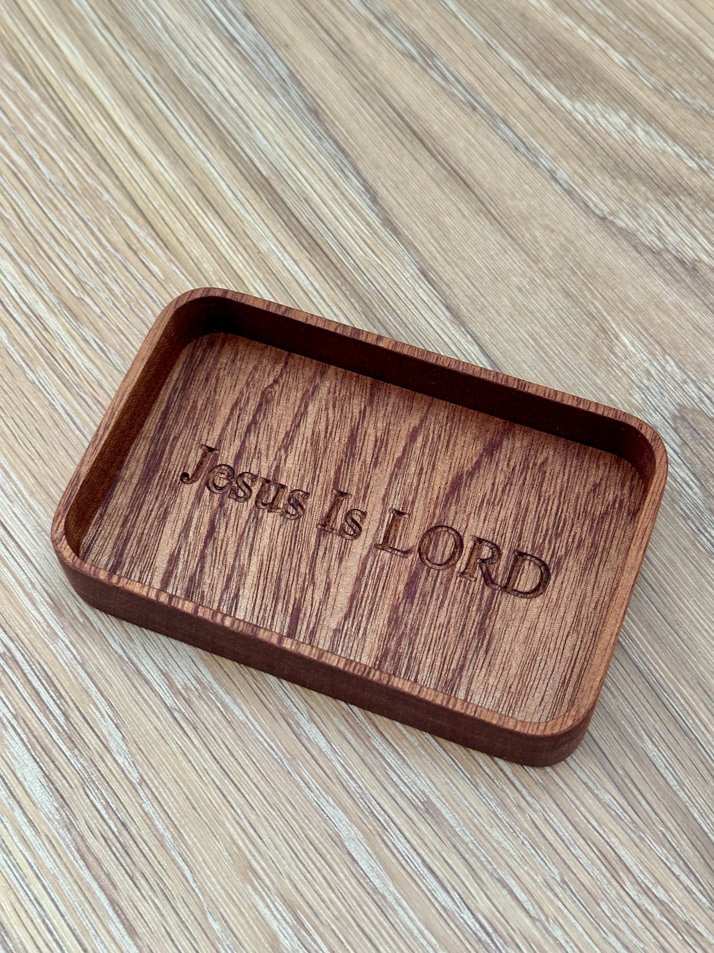 Engraved Wooden Jewelry Tray / Sapele Wood
