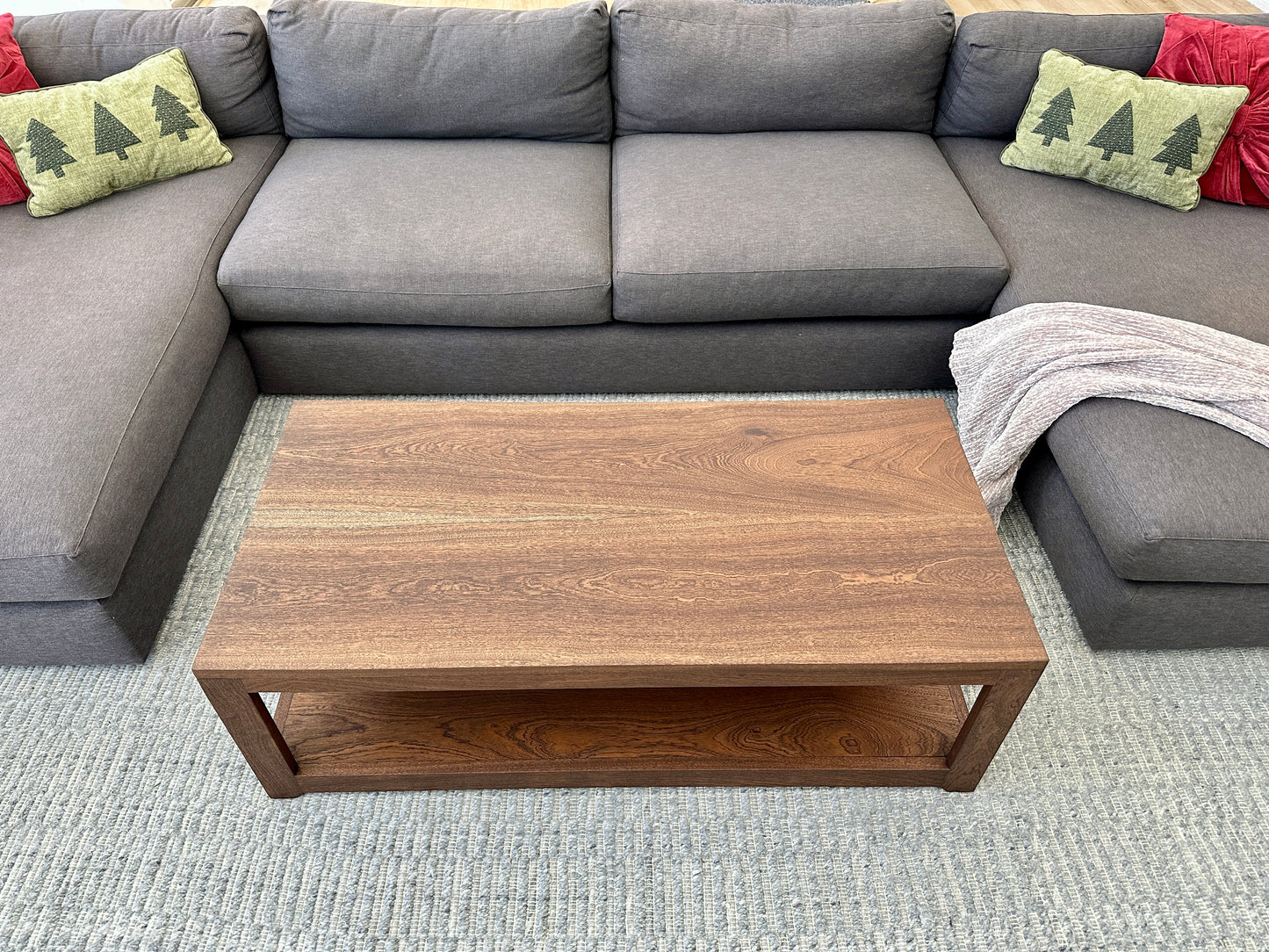 Handcrafted Coffee Table - Solid Sapele Hardwood